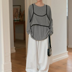border two-piece cut and sew　J00490