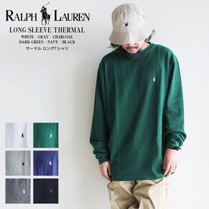 【pol-pwlcfr】POLO RALPH LAUREN WAFFLE-KNIT THERMAL SHIRT ロングスリーブTシャツ サーマルTシャツ インナーウェア スリープウェア ワッフルニット