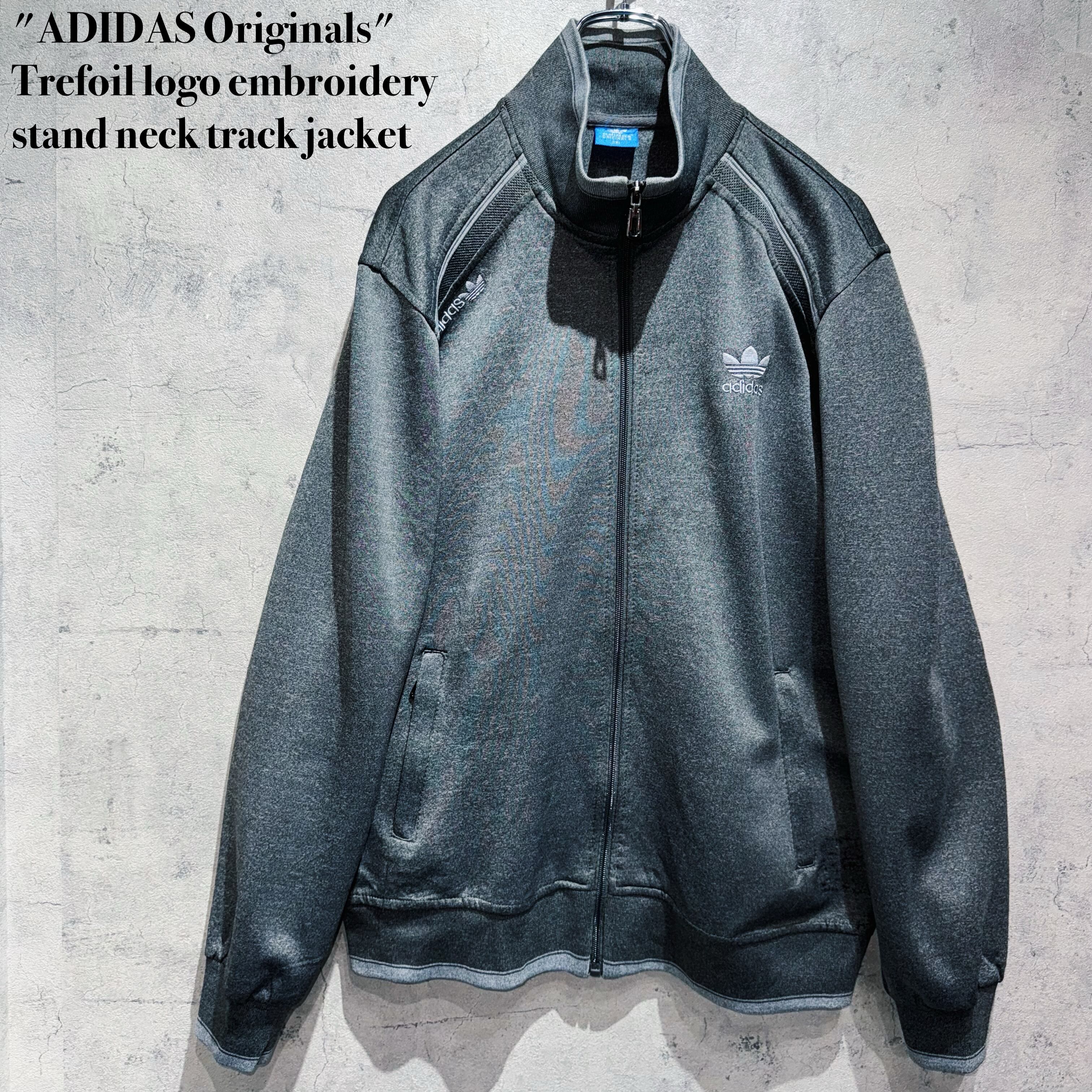 "ADIDAS Originals"Trefoil logo embroidery stand neck track jacket
