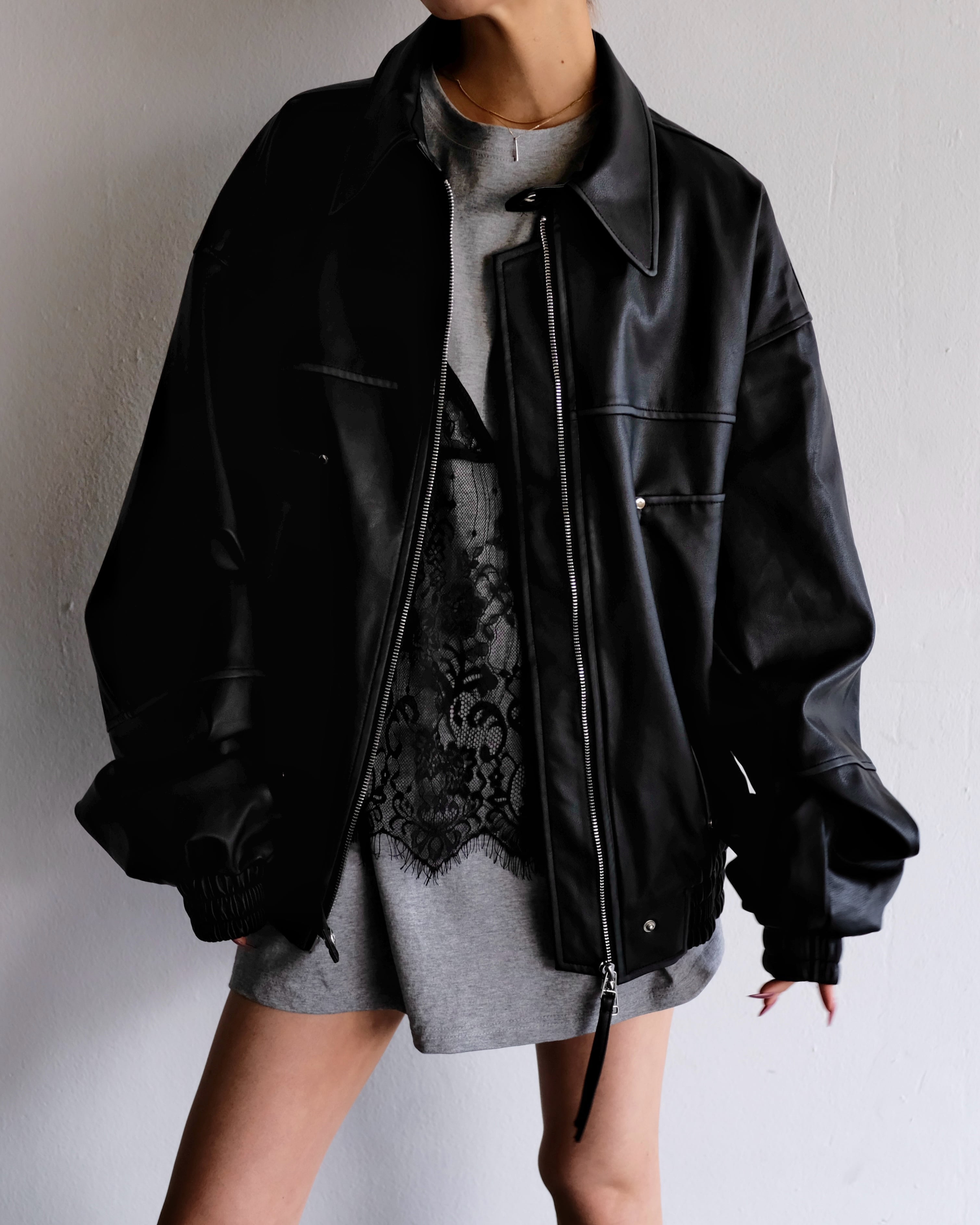 21日迄値下げ felim 人気 完売品 ヴィンテージボリュームレザージャケット 受注販売》VINTAGE VOLUME LEATHER JACKET / BLK | FELIM