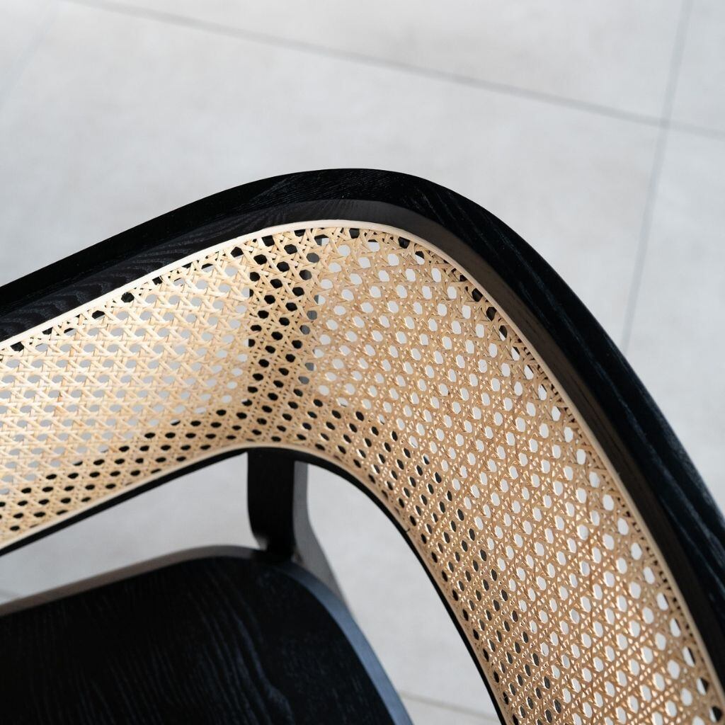 Bucket Rattan Chair Brown / バケットラタンチェア ブラック K01639W2