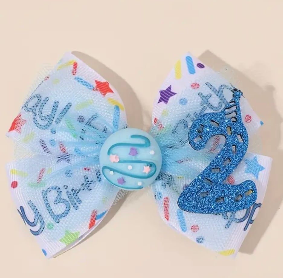 くるくるキラキラBirthday 年齢おリボンヘアバンド