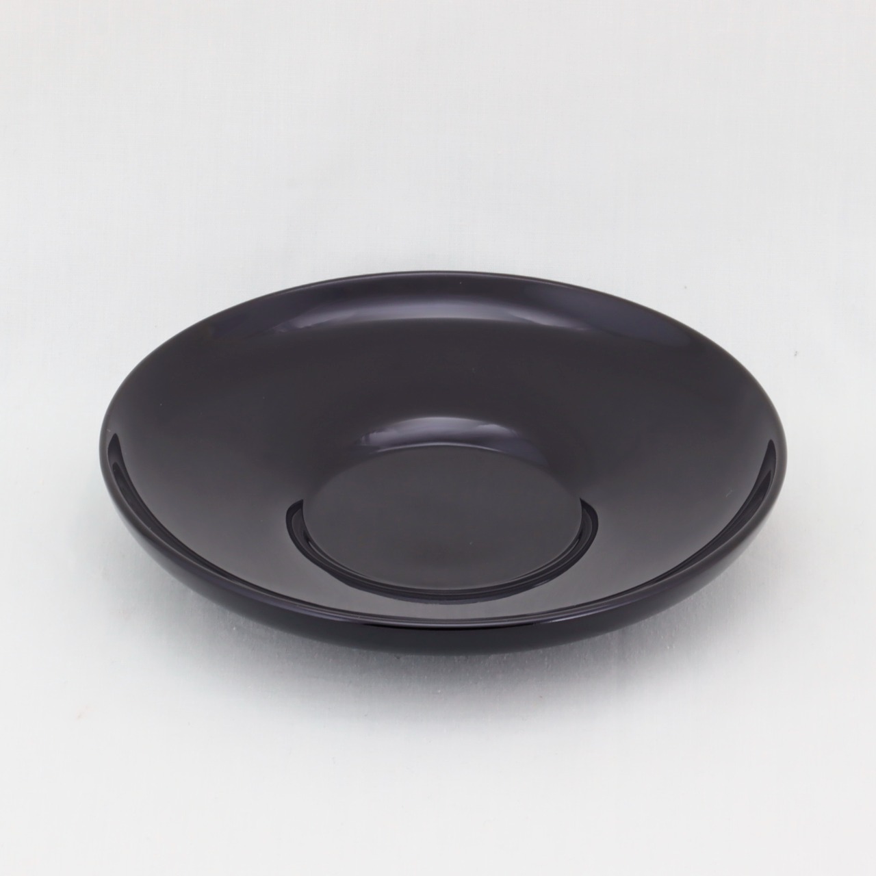 1655-1  輪島塗　茶托／黒塗無地／単品