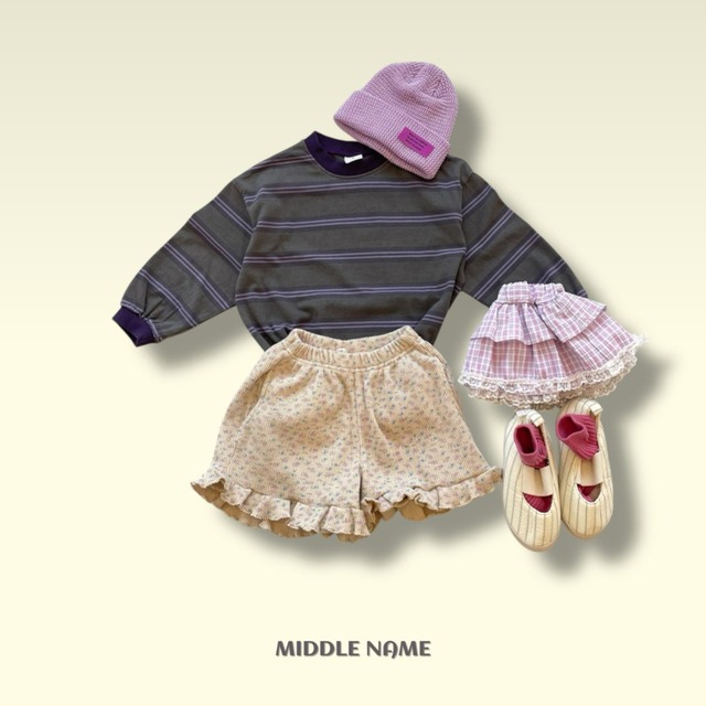 《送料無料》予約:ピグマルチボーダーT【MIDDLENAME】※ジュニアサイズ