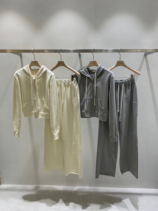 (予約) riette / Soft hood zipup 2color