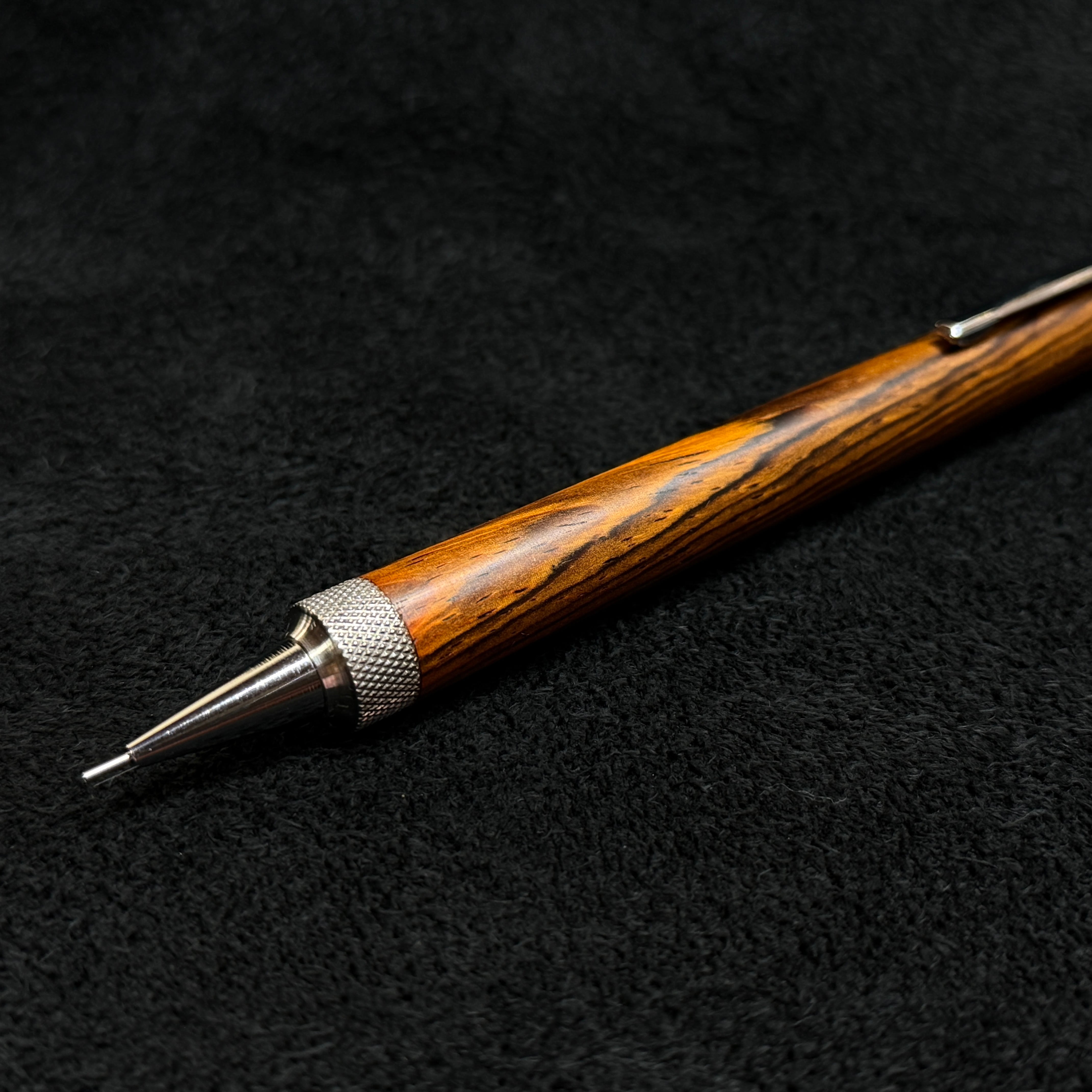 788ココボロ木製シャーペン 強低重心小Rローレット ステンレス | handwood