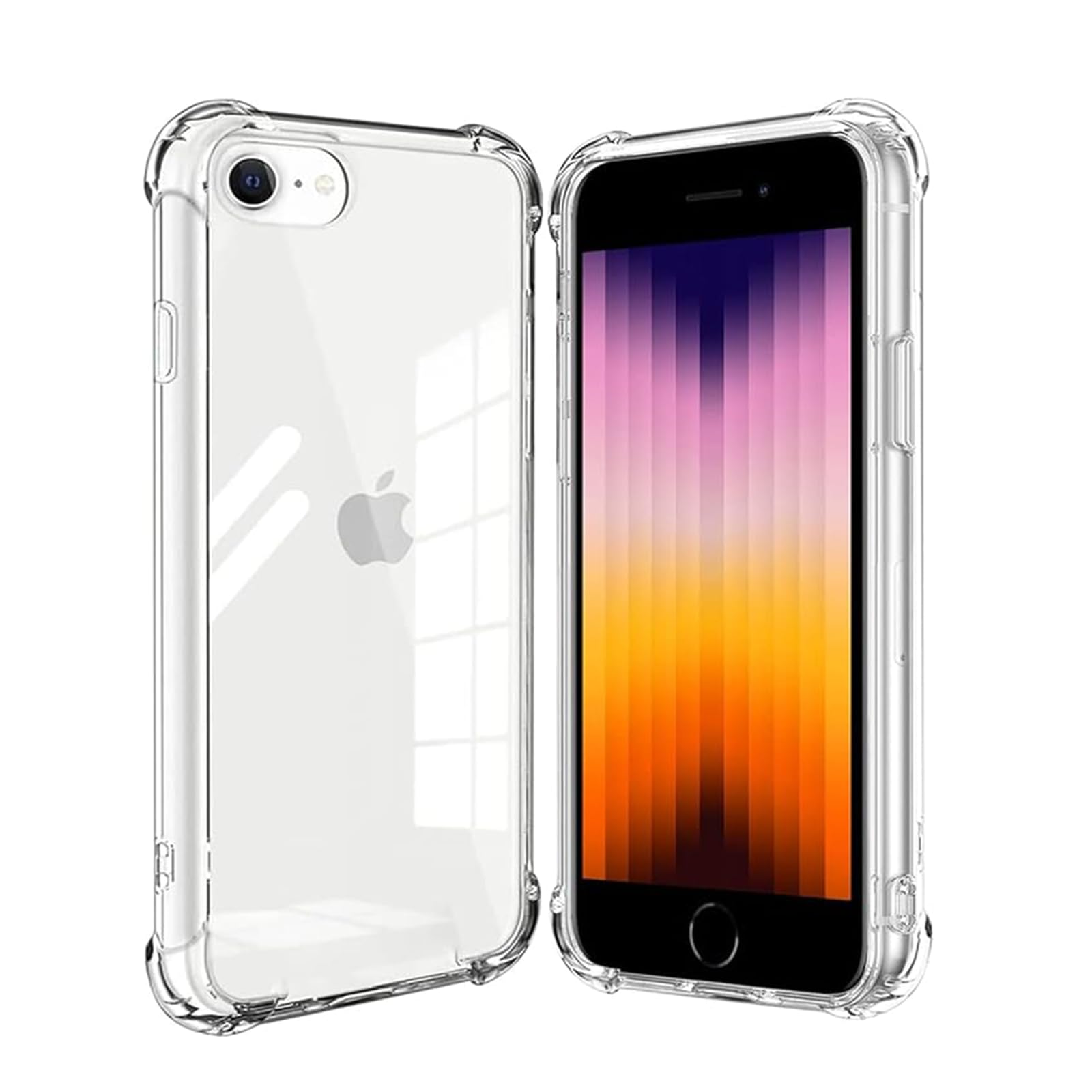 Koucfum 対応 iPhone SE2 / iPhone SE3 / iPhone 8 / iPhone 7 ケース軽量 耐衝撃透明ソフトTPU 米軍MIL規格全面保護 黄変防止取得 iPhone SE2 / iPhone SE3 / iPhone 8 / iPhone 7 TPU カバー 保護ケース(四隅强化保護 シリコン 軟性 全透明 全面保護 衝撃吸収)