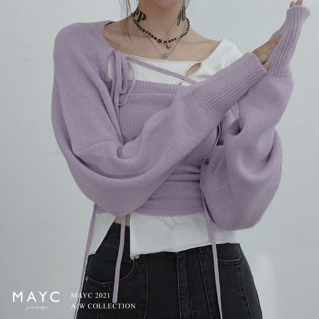 purple sling knit