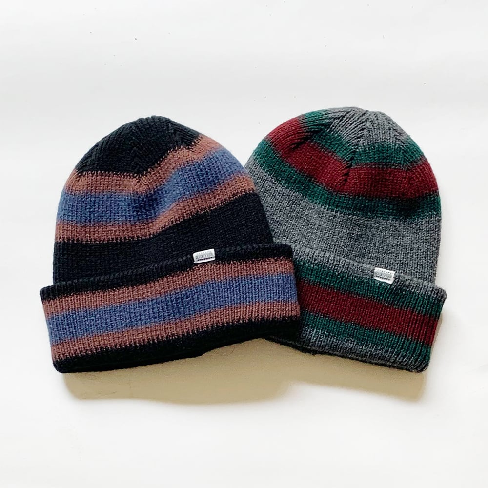 ニットキャップ / SEVENTY FOUR(セブンティーフォー) / REVERSIBLE BORDER KNIT BEINIE(STF25FW22)