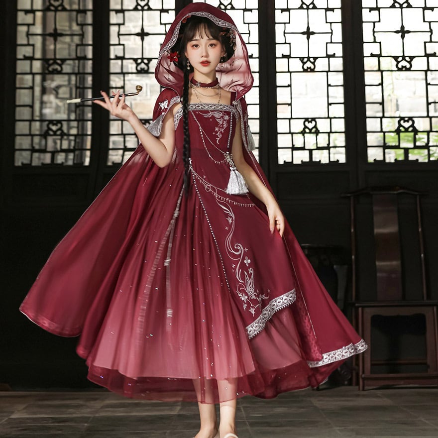 中華ロリィタ ゴシック マント コスチューム イベント衣装 舞台衣装 撮影会衣装