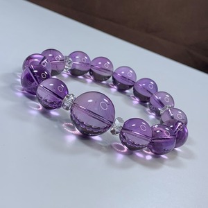 透明度抜群☆ライトカラーアメジスト・デザインブレスレット
