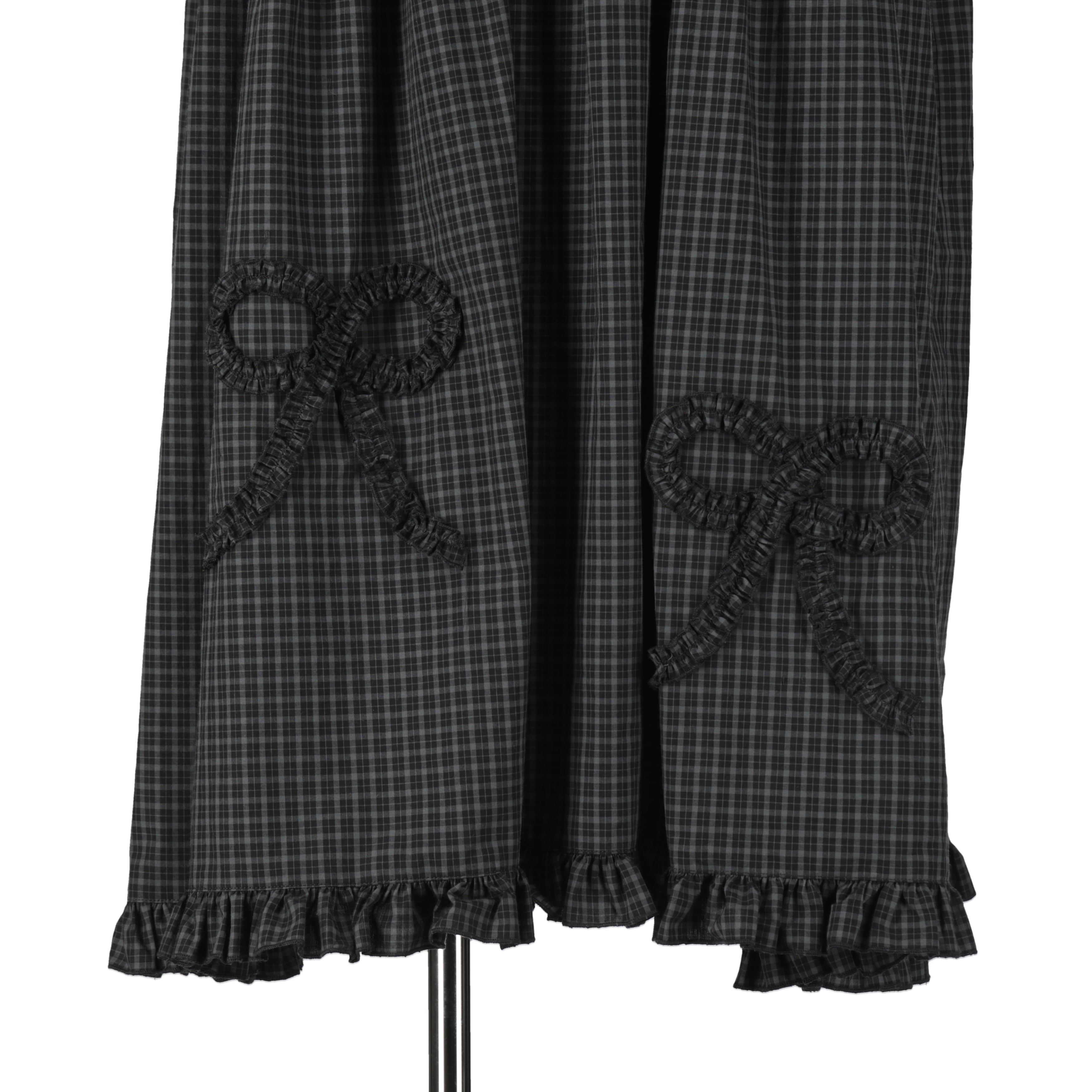 レイヤードフーディーワンピース　GRAY×BROWN
