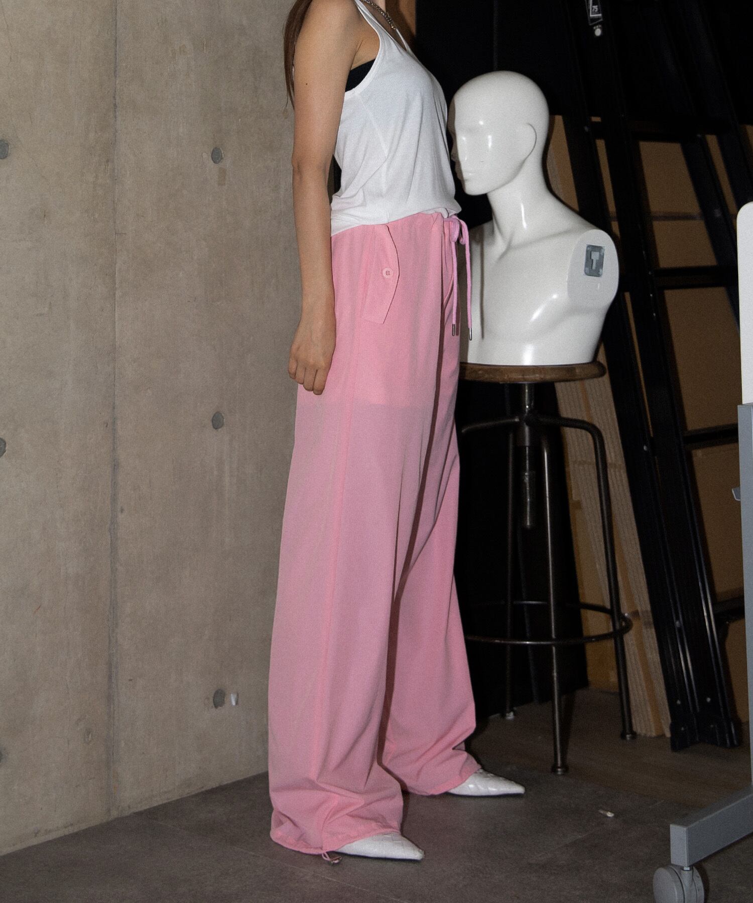 String airy nylon pants | ACLENT（アクレント）