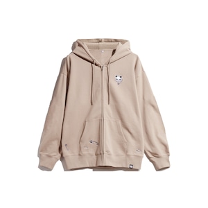 送料無料【HIPANDA ハイパンダ】男女兼用 ジップアップ フーディー スウェット UNISEX  ZIP-UP HOODIE SWEAT SHIRT / BLACK・KHAKI