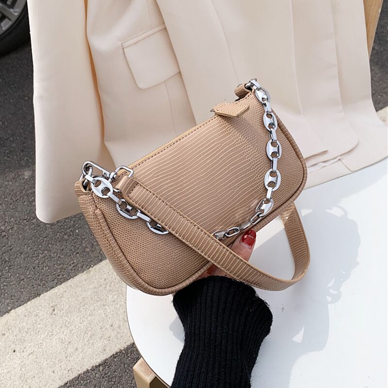 品質のレディースバッグ2020新しい波バージョンのワイルドリザードパターンクロスボディバッグファッションユニークな脇の下の小さなバッグ Tiancai_Wing_Bag1609589