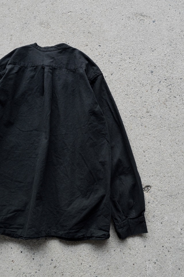 Bulgarian Army 50s reproduction sleeping shirts Dyed Black ブルガリア軍 1950復刻モデル スリーピングシャツ 黒染め euro military