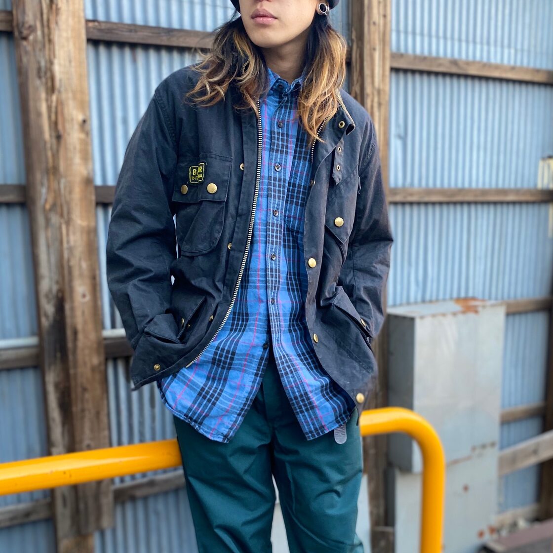 80〜90年代 ビンテージ 旧3ワラント Barbour バブアー INTERNATIONAL 