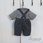Vsb-7005 Glen check shirt navy pt set