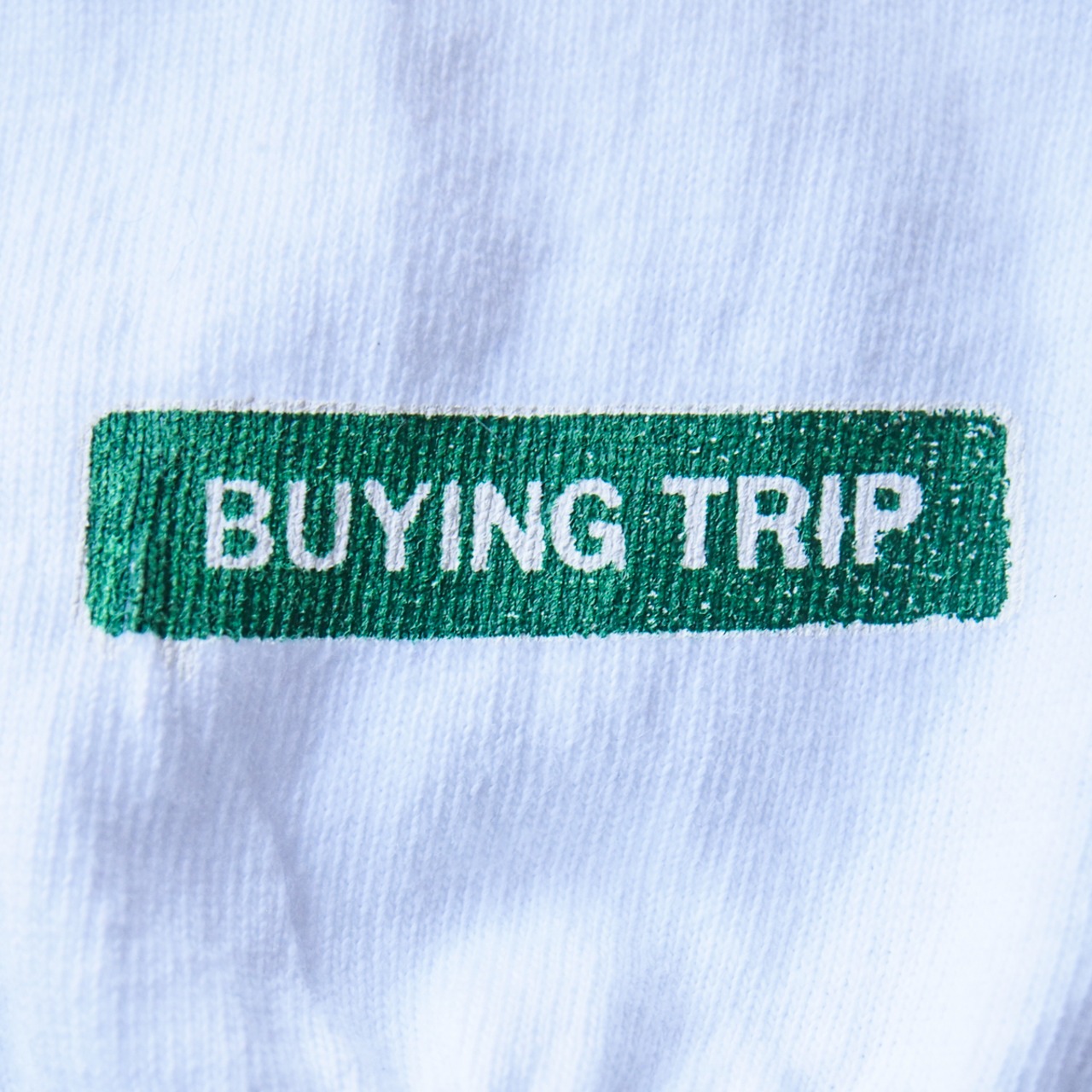 【BUYING TRIP】"Flower" Garment Dye Long Sleeve T-shirt (WHITE)