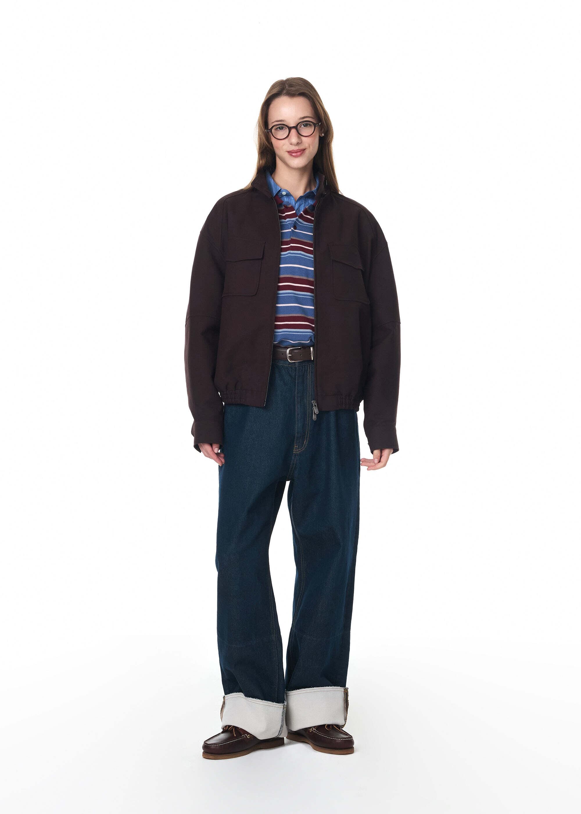 GROVE] CARELL STRIPE LS PIQUE SHIRT [2COLOR] 正規品 韓国ブランド