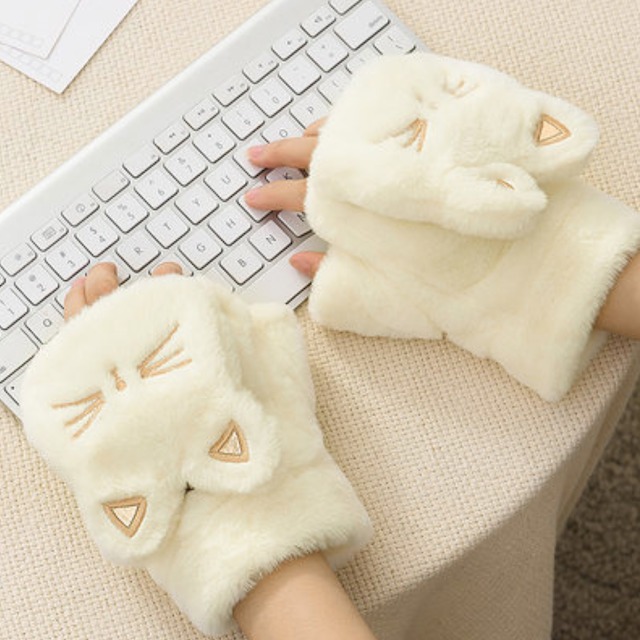 再入荷 全5色 手袋 ハンドウォーマー スマホ対応 Pc対応 指なし 猫 ネコ かわいい キュート もこもこ あたたか 防寒 冬 セットアップやパンツドレスなど二次会ドレスに合う海外ファッションサイト Urubei 再入荷 全5色 手袋 ハンドウォーマー スマホ対応 Pc対応 指なし 猫 ネコ かわいい キュート もこもこ あたたか 防寒 冬 セットアップやパンツドレスなど二次会ドレスに合う海外ファッションサイト Urubei