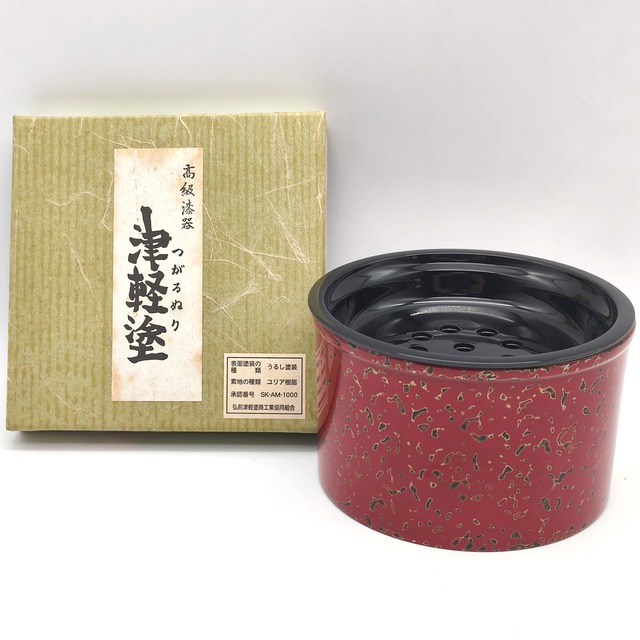 津軽塗（唐塗）バカ塗・茶こぼし・伝統工芸・No.260813-10・梱包サイズ60