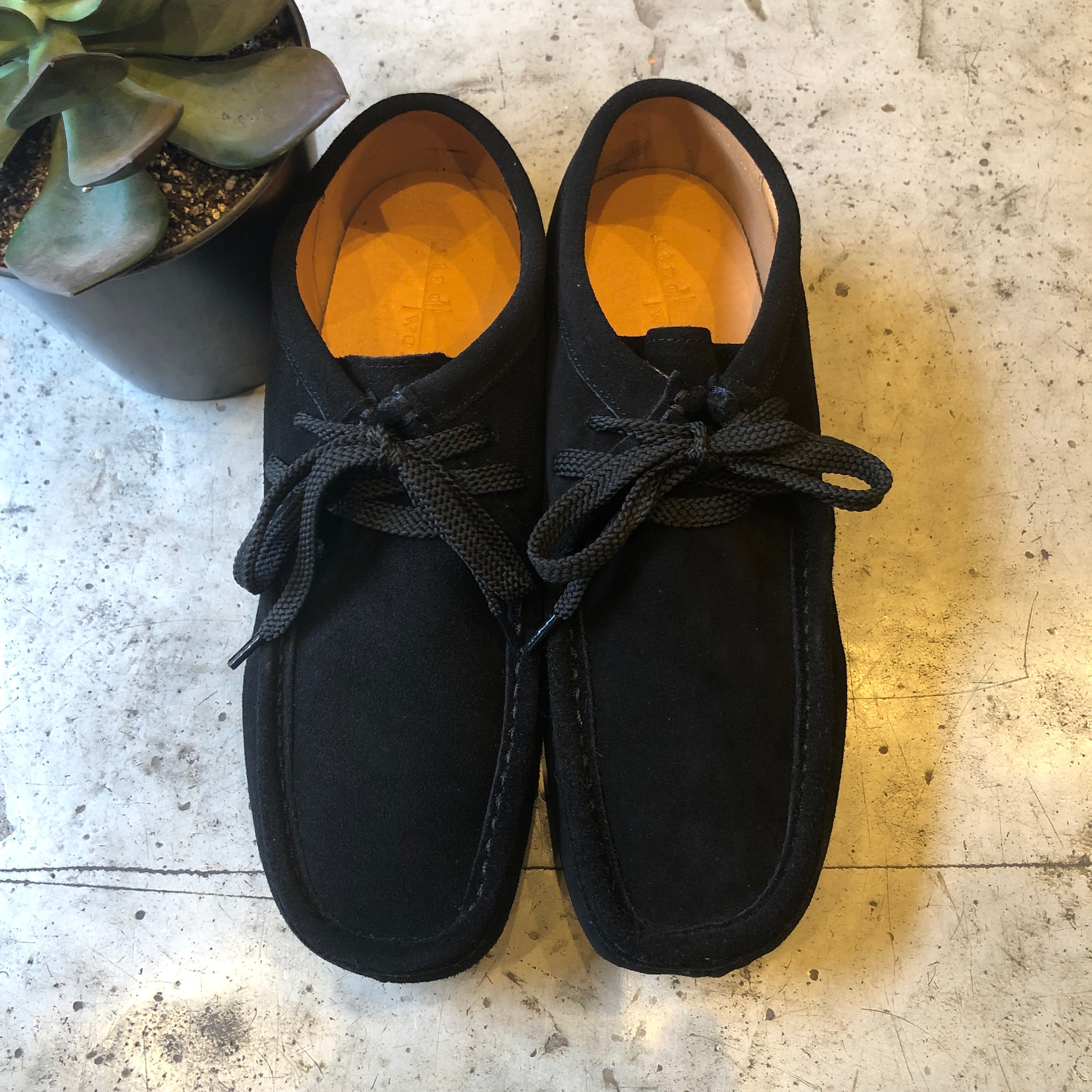 stand works メンズ WALLABEE ワラビー ローカット 本革 スエード 黒