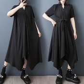 アシンメトリーヘムシャツドレス 30173
