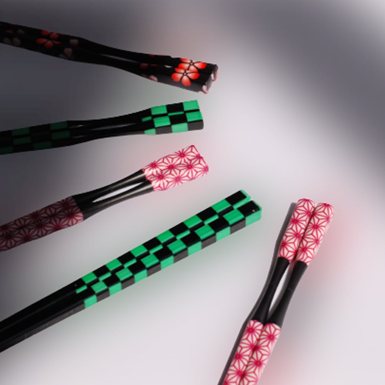 19㎝杵型多久島箸 緑の市松 | takumikk