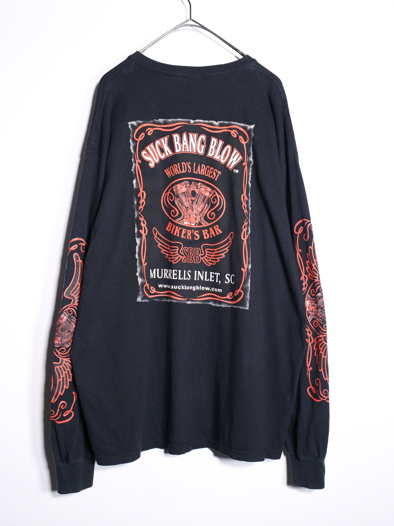 "SUCK BANG BLOW" 360° print design oversize l/s tee - 13