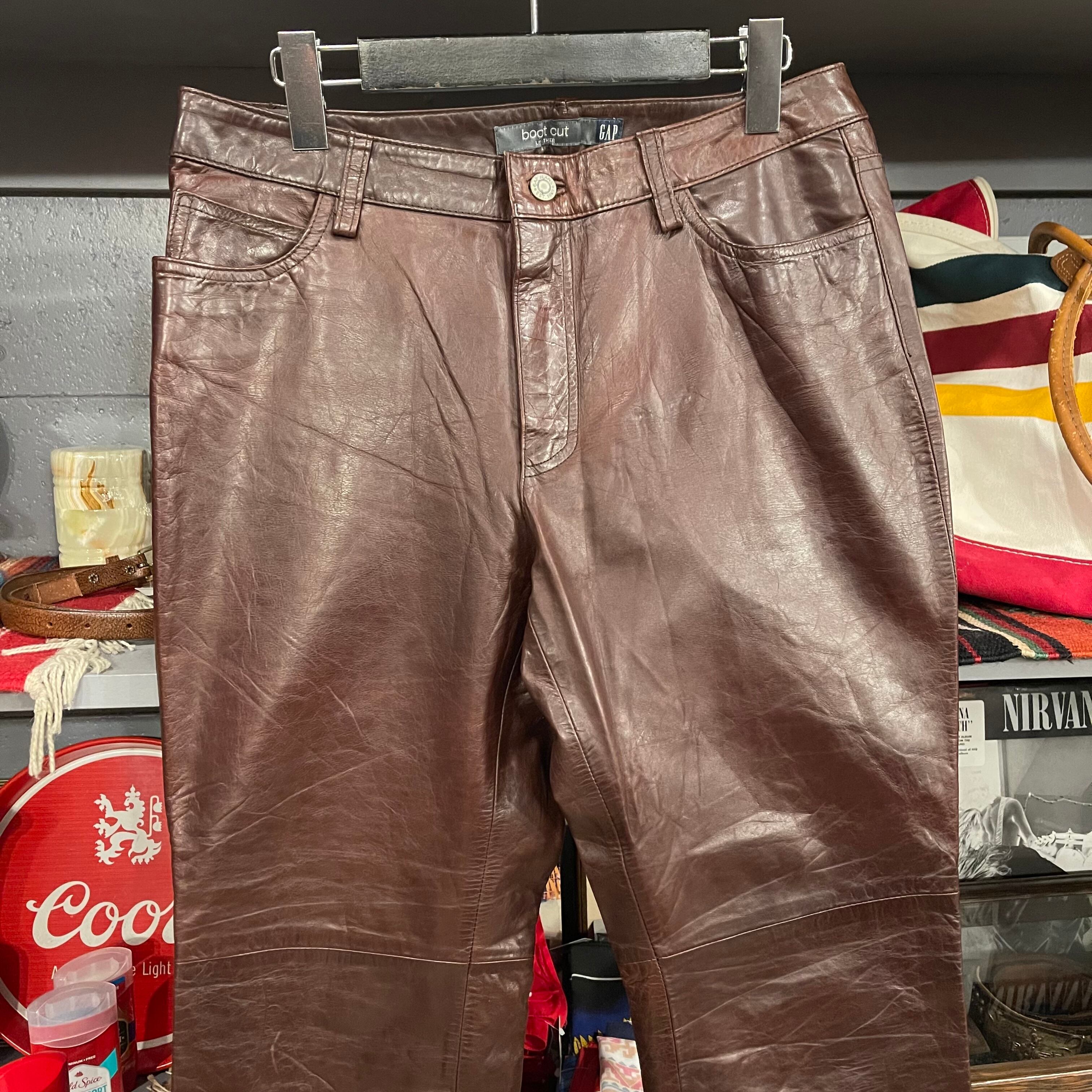 00s GAP Bootscut Leather Pants | VOSTOK