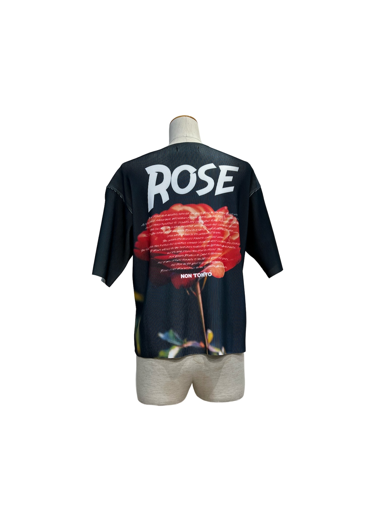 NONTOKYO PRINT RIB HALF SLEEVE C/S (ROSE) NON-23S-0327 NONTOKYO PRINT RIB HALF SLEEVE C/S (ROSE) NON-23S-0327