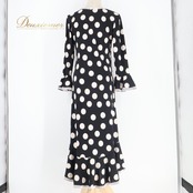 フラメンコ 衣装 DOCE del Flamenco ドセデルフラメンコ ドレス ワンピース ブラック系 ホワイト系 黒 白 水玉 ドット レース かわいい ダンス パーティ 発表会 舞台 踊り ダンス衣装