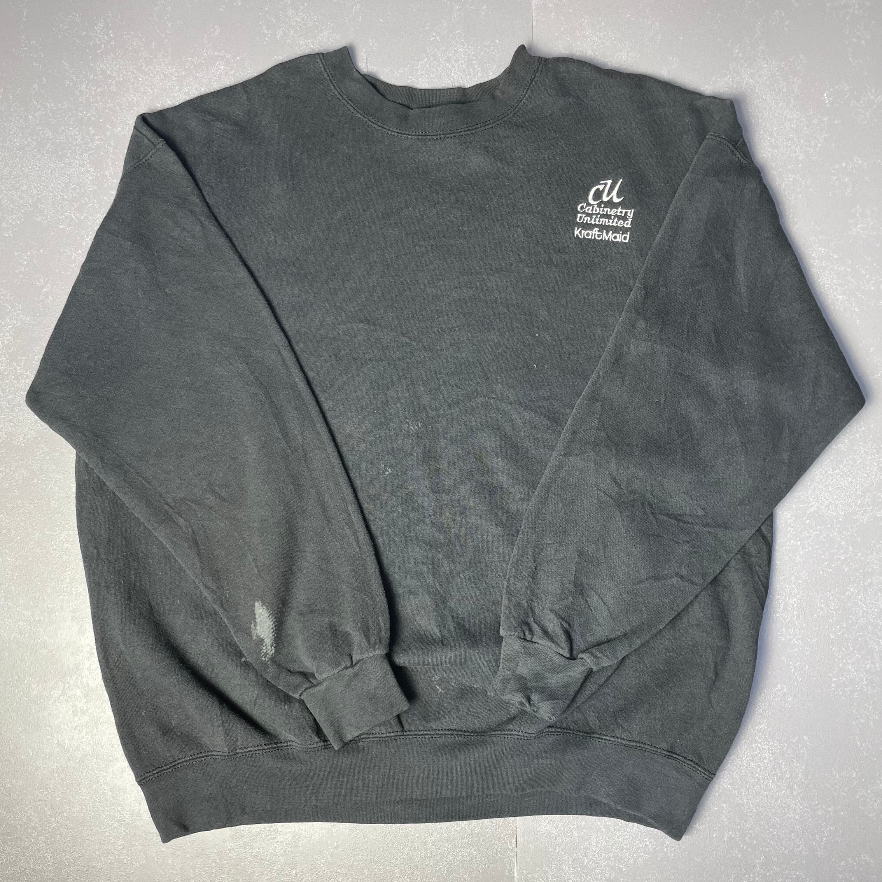 ビッグサイズ 90年代 Lee リー ヘビーウェイト 胸 ワンポイントロゴ スウェットシャツ メンズXL 古着 プルオーバー トレーナー 90S ヴィンテージ ビンテージ ブラック 黒色【トレーナー】