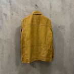 TOUR RECORD スエードシャツ ゴートレザー(山羊) メンズ イエロー Mサイズ
