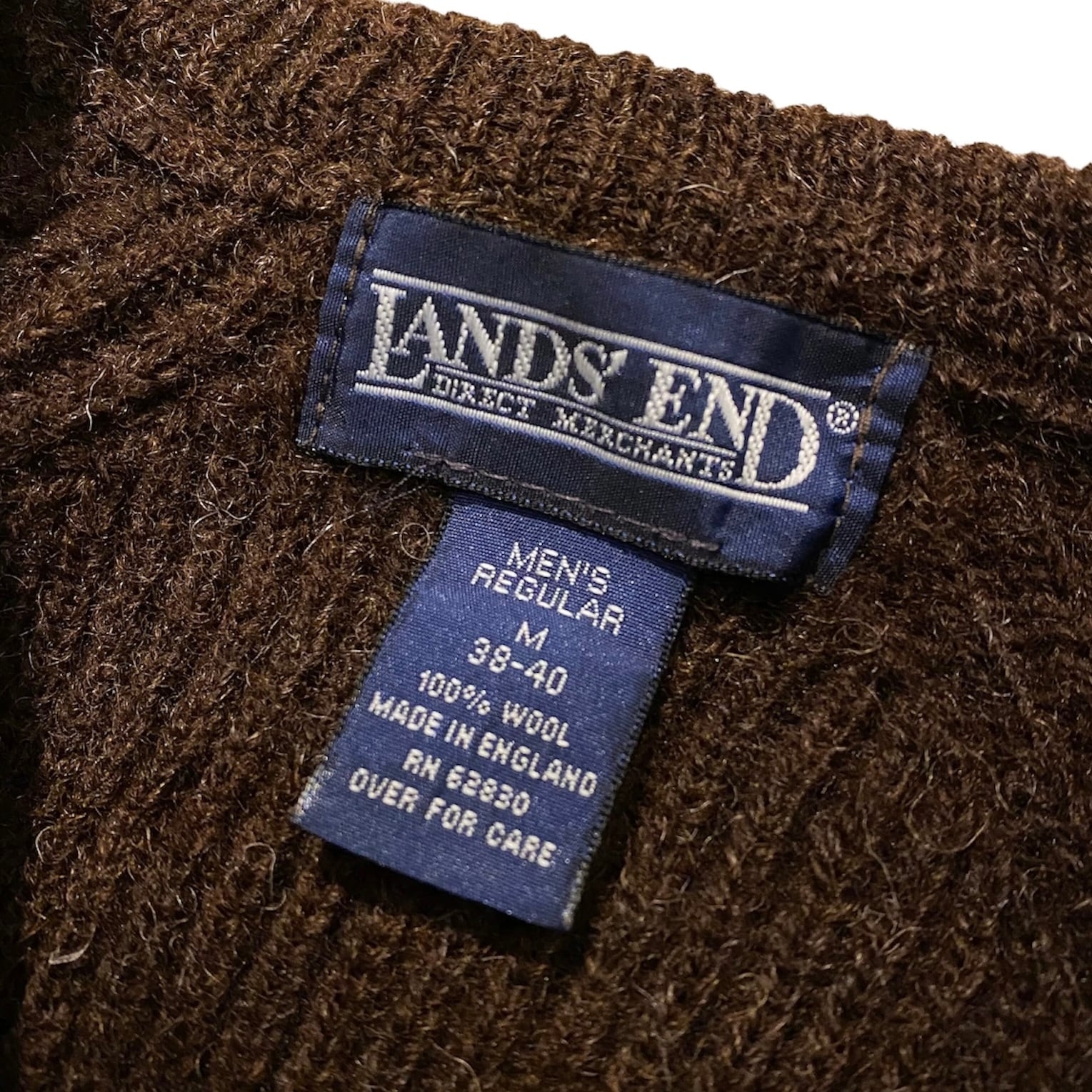 90's イングランド製 LANDS'END Wool Sweater M / ランズエンド ウール