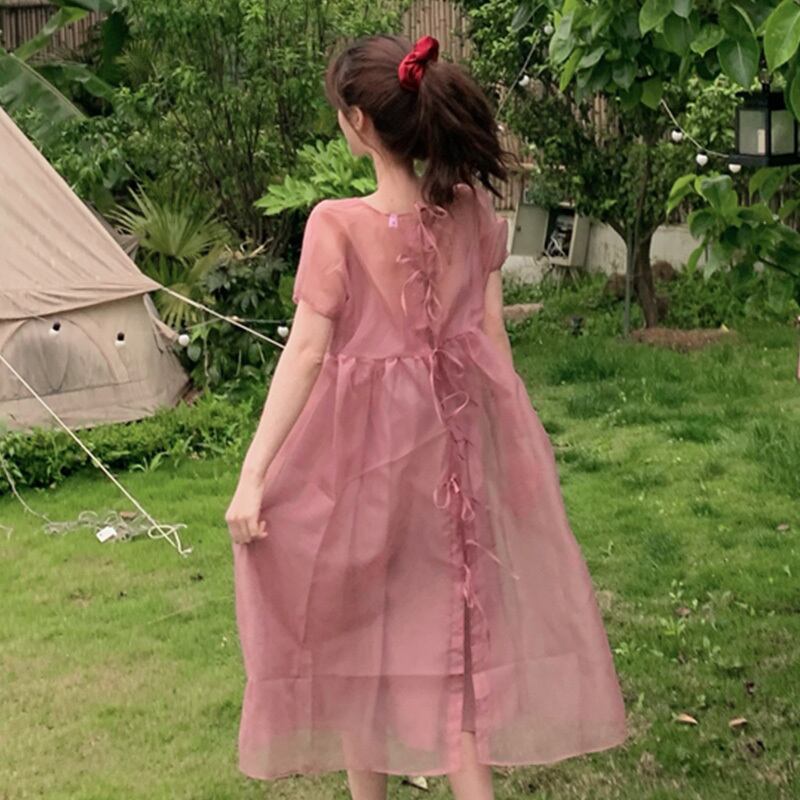 スカート サマースタイルバックドレス 夏物 萌量不足87177864023