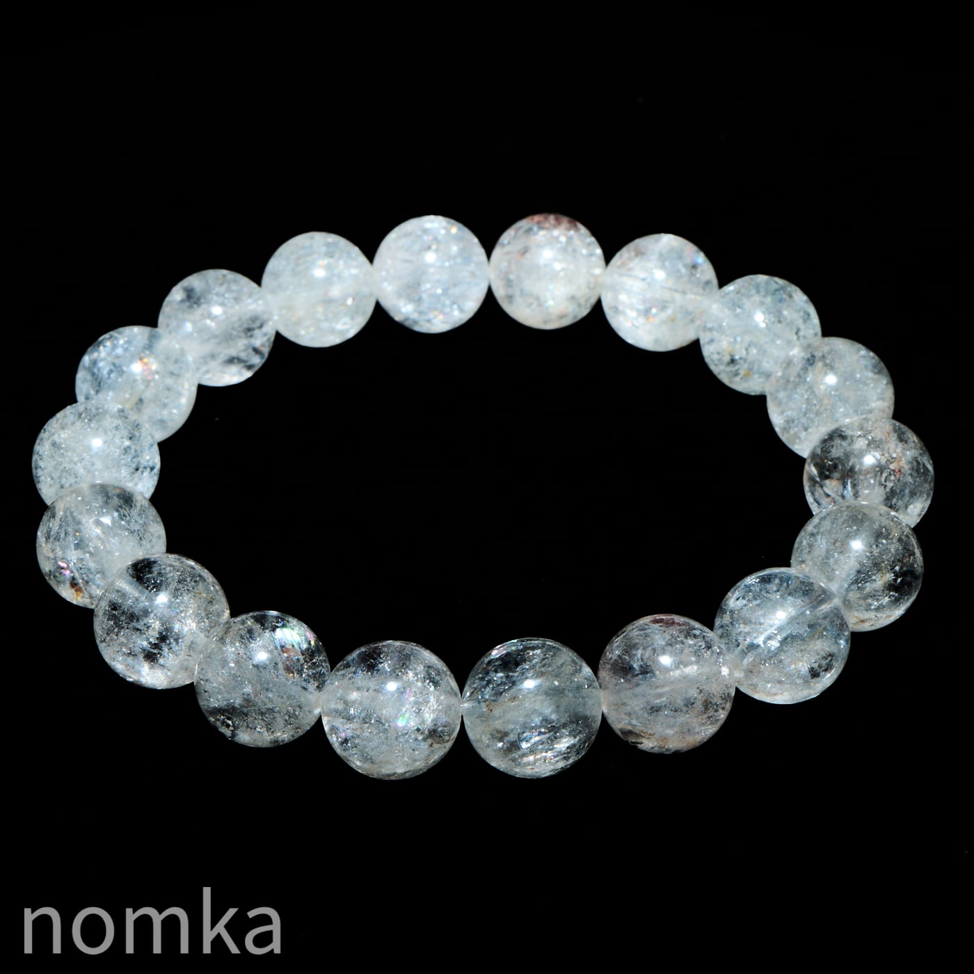 マニカラン水晶　大玉　19ミリ　ブレスレット　天然石　虹入り　No.126セール マニカラン水晶大玉19ミリブレスレット天然石虹入りNo.126⭐️