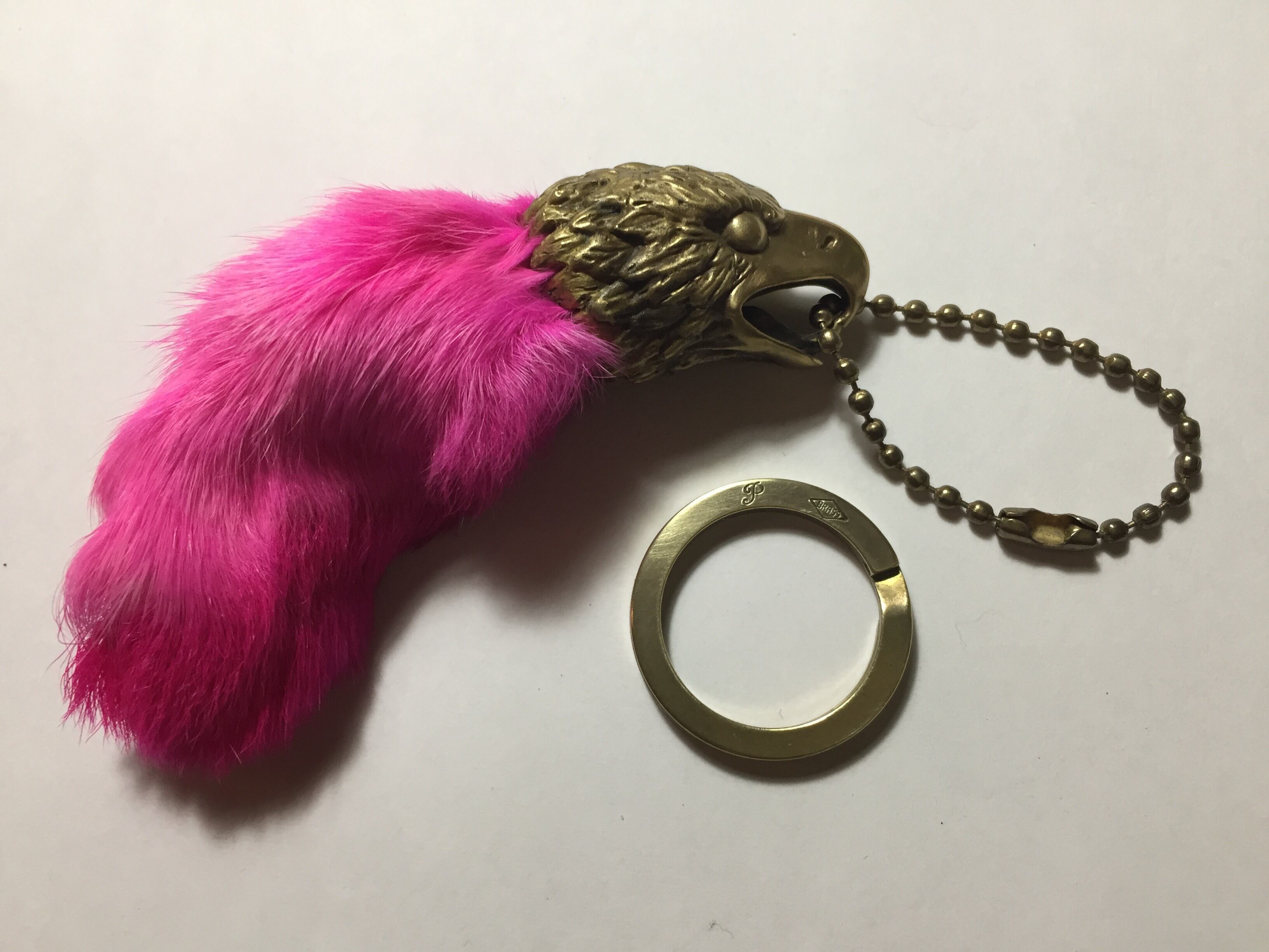 ラビットフット イーグルヘッド 真鍮 ピンク | progressive art jewelry