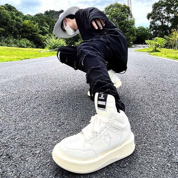 予約販売】スニーカー ハイカット 厚底 ダッド メンズ アグリー