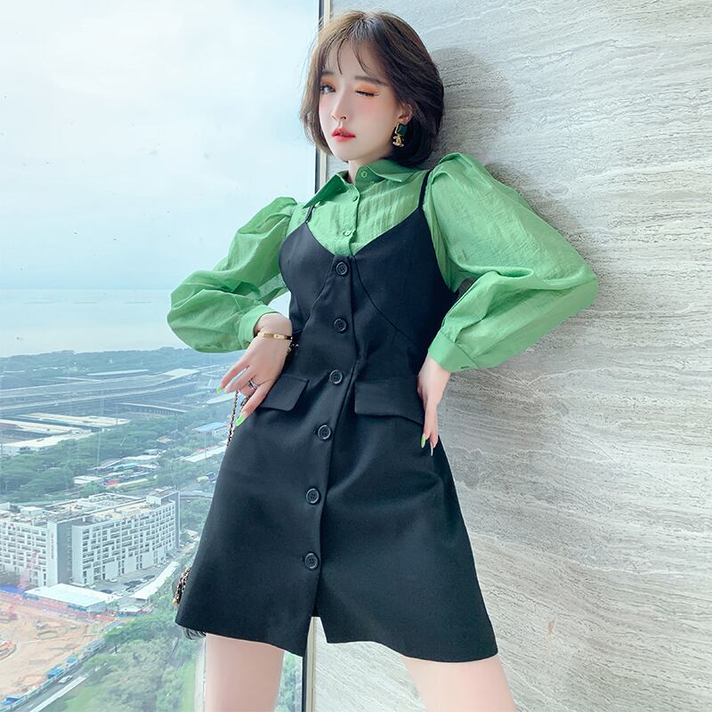 シャツ リボンAラインドレス オータム 秋物 MIUCO3898528007