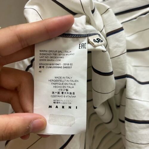 MARNI マル二 オーバーサイズフードシャツ ホワイト size48 【代官山10 