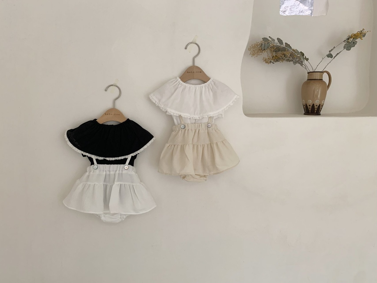 【Bebe nine】ふわふわフリルスカート付きブルマ ライトベージュ 70〜80cm 240412 - 5