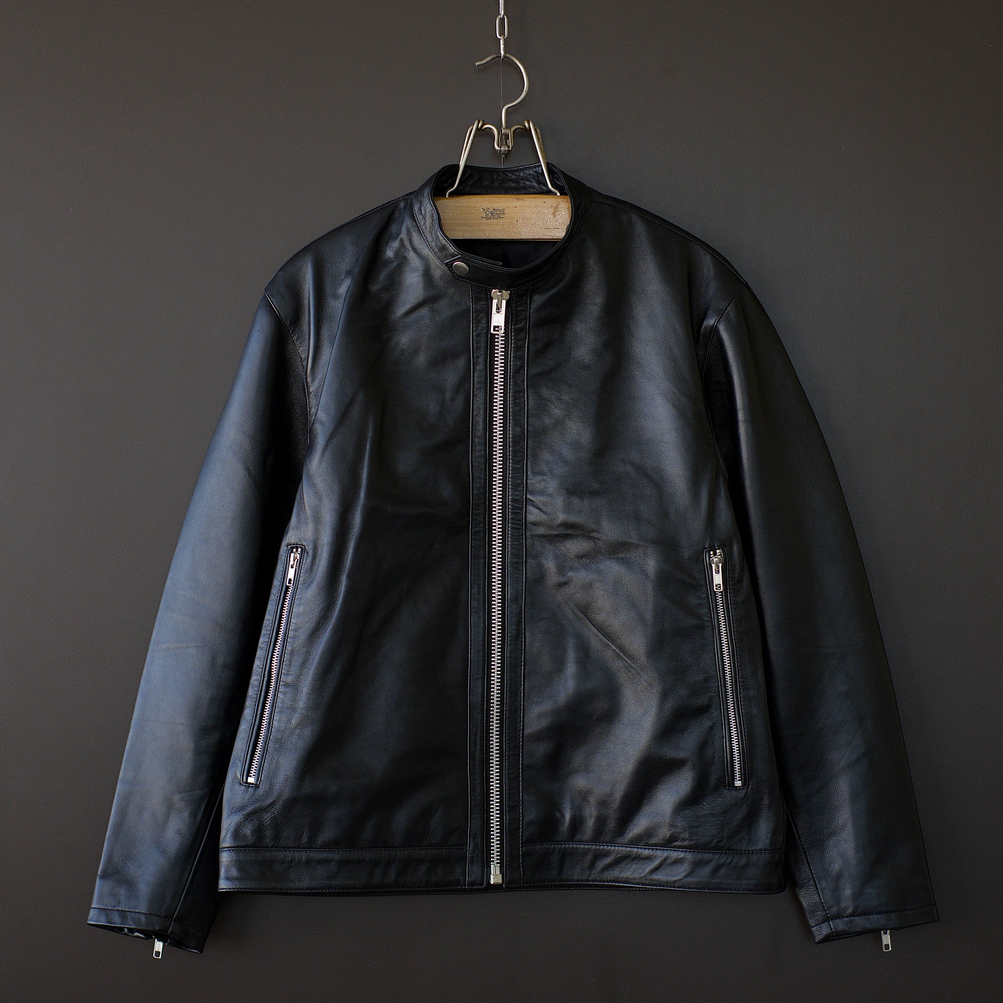 【modem design】lamb leather single riders jacket | dros dro