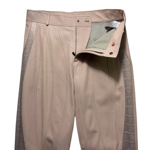 BOTTEGA VENETA python side line leather pants