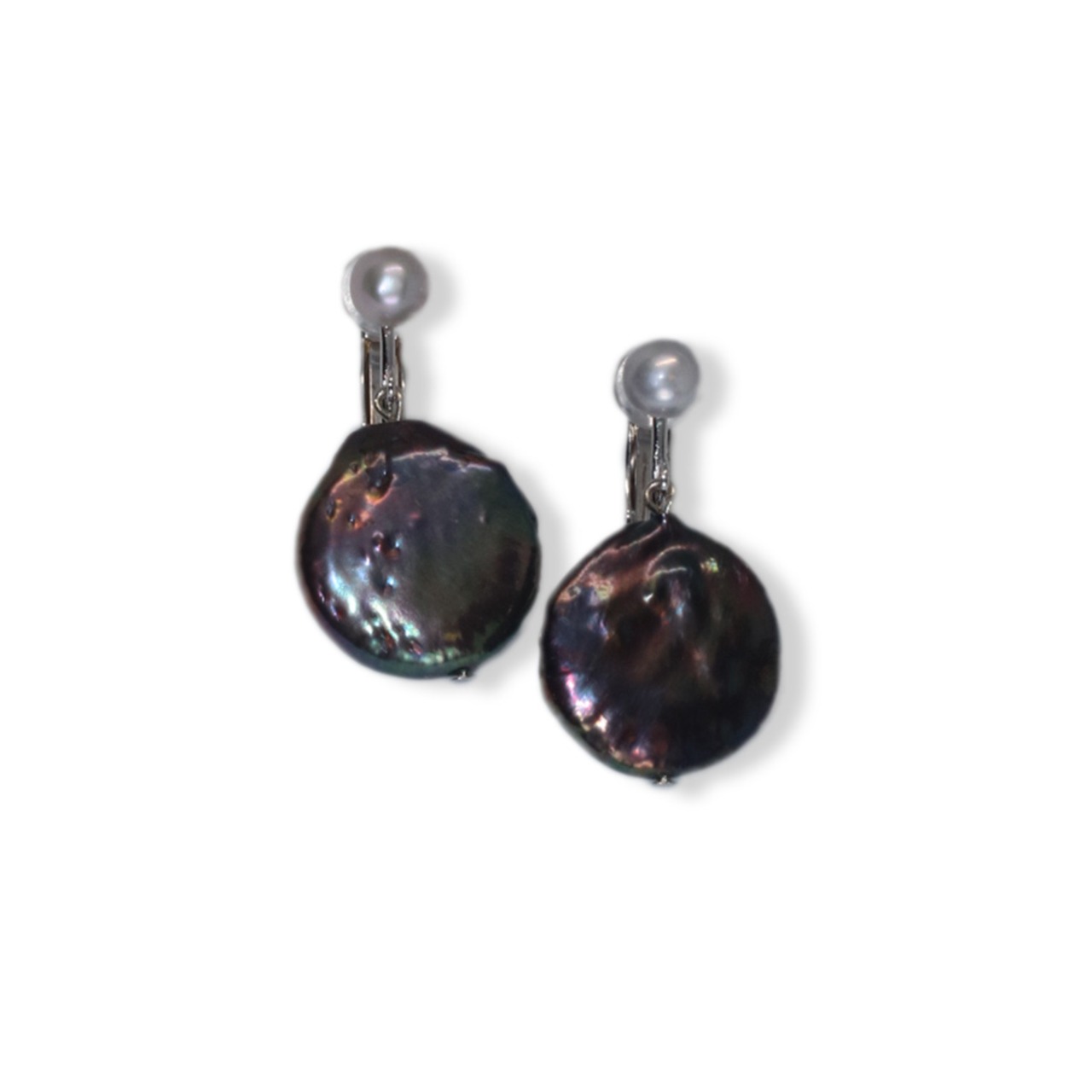 上品に大人の魅力を引き立たせる! グレー Wパール イヤリング mm1011