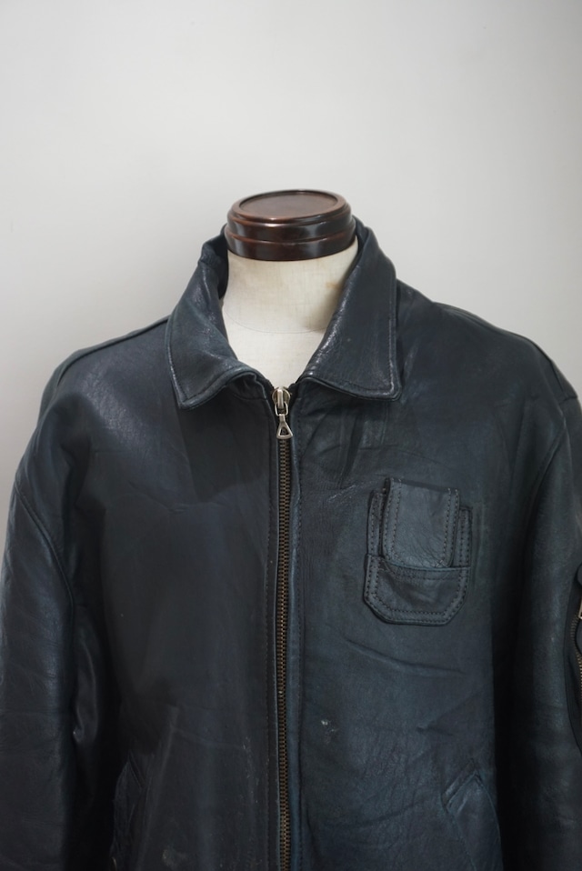 french leather pilot jacket