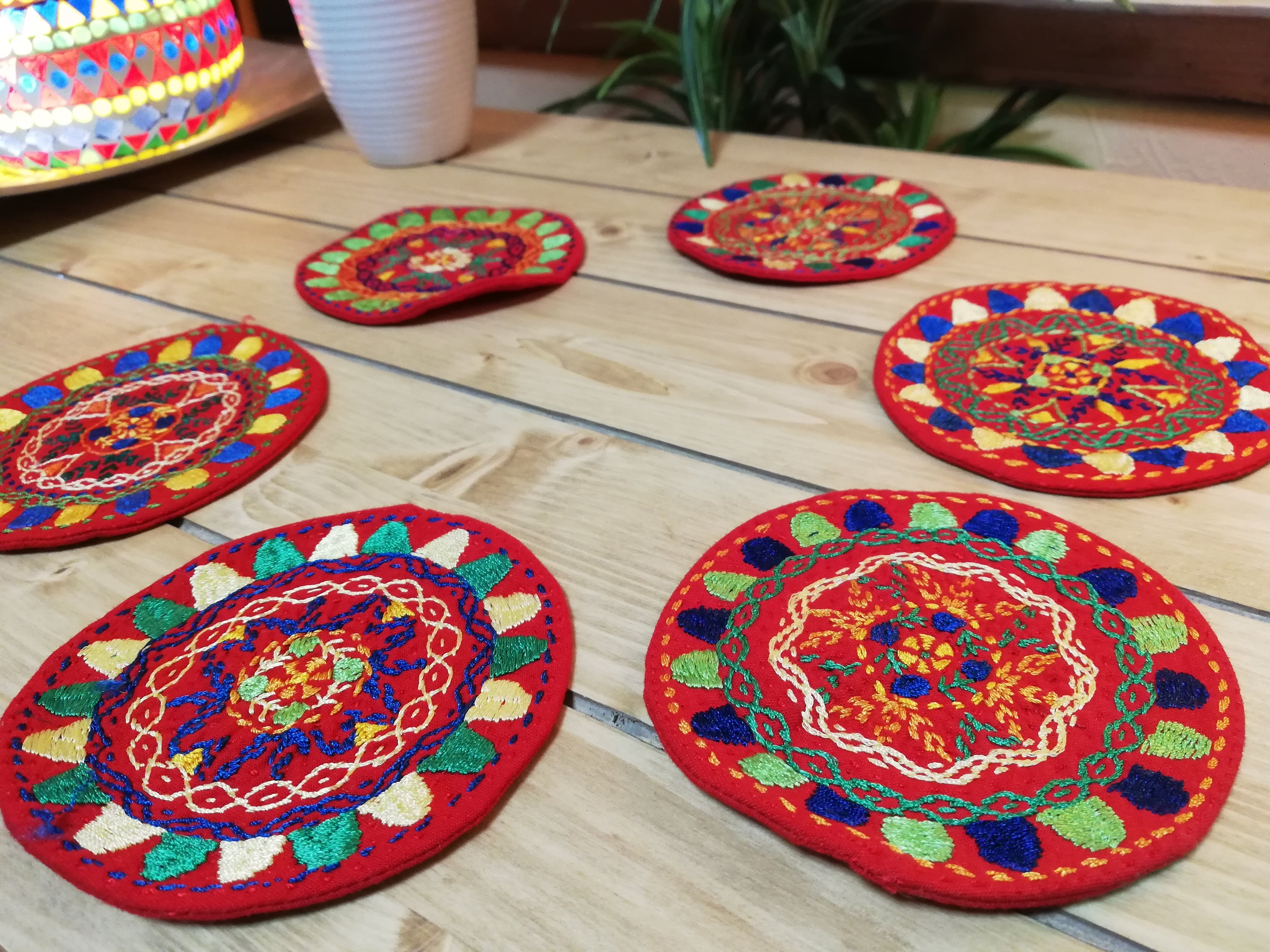 フランスアンティーク木製コースター風景画 6種6枚セット フランスアンティーク木製コースター風景画 6種6枚セット セットでの