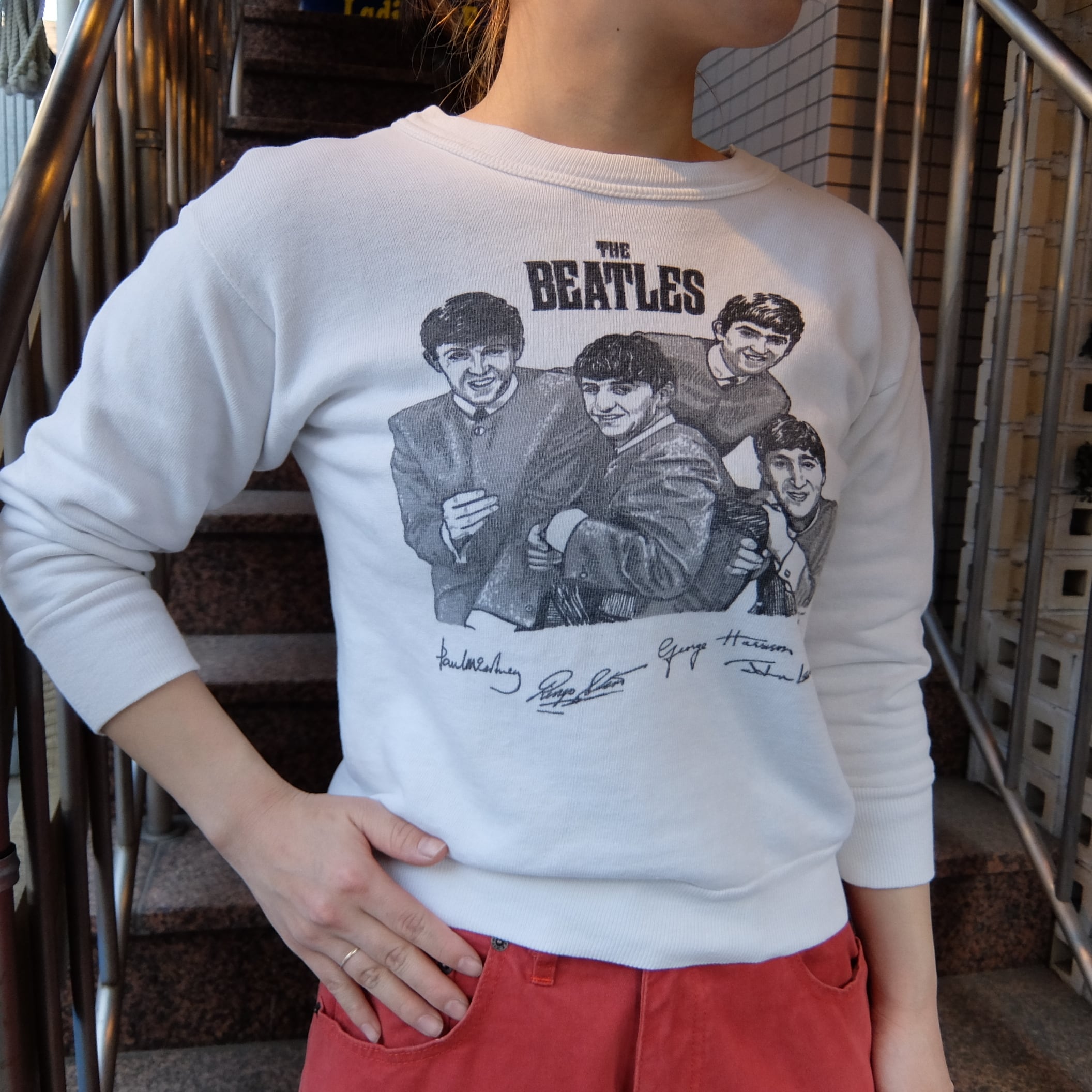 ヴィンテージ 60s ビートルズ THE BEATLESスウェットシャツTシャツ