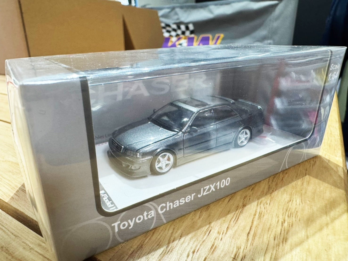MODEL1 1/64 トヨタ チェイサー JZX100 カスタムバージョン ガンメタル